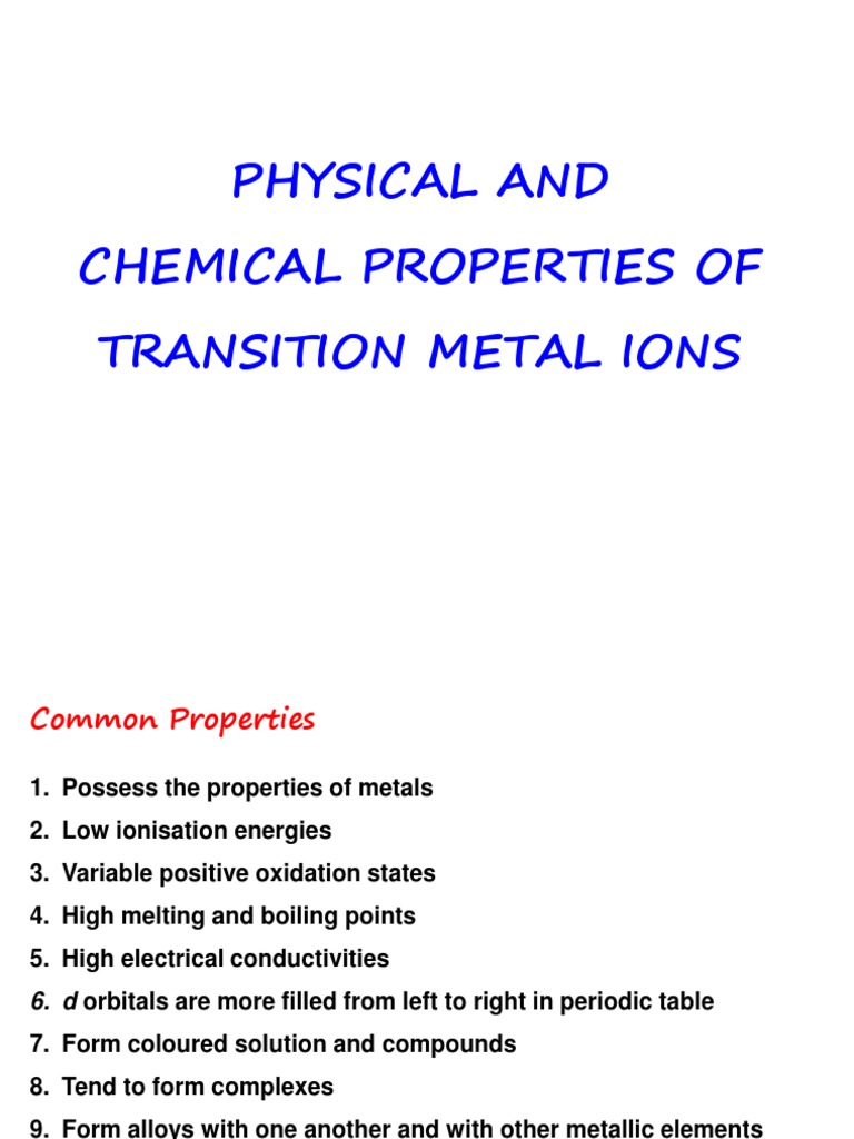 Transition Metals Hydroxide