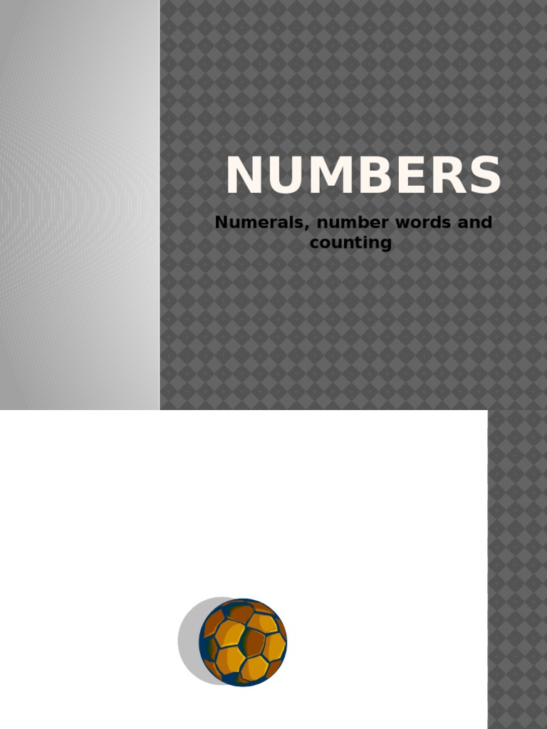 Counting and Number Words Guide | PDF