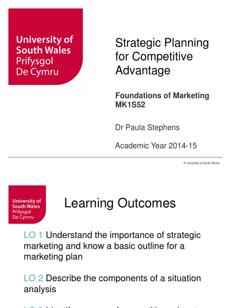 Strategic Planning and Competitive Advantage | PDF | Strategic Planning ...