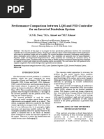 Performance Comparison Between LQR and PID Controller For An Inverted Pendulum System