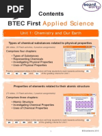 BTEC First AppliedScience Contents