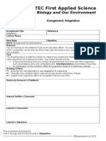 BTEC First Applied Science: Unit 3: Biology and Our Environment