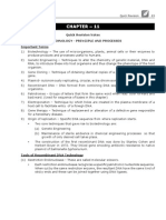 Chapter - 11: Quick Revision Notes Biotechnology - Principle and Processes Important Terms