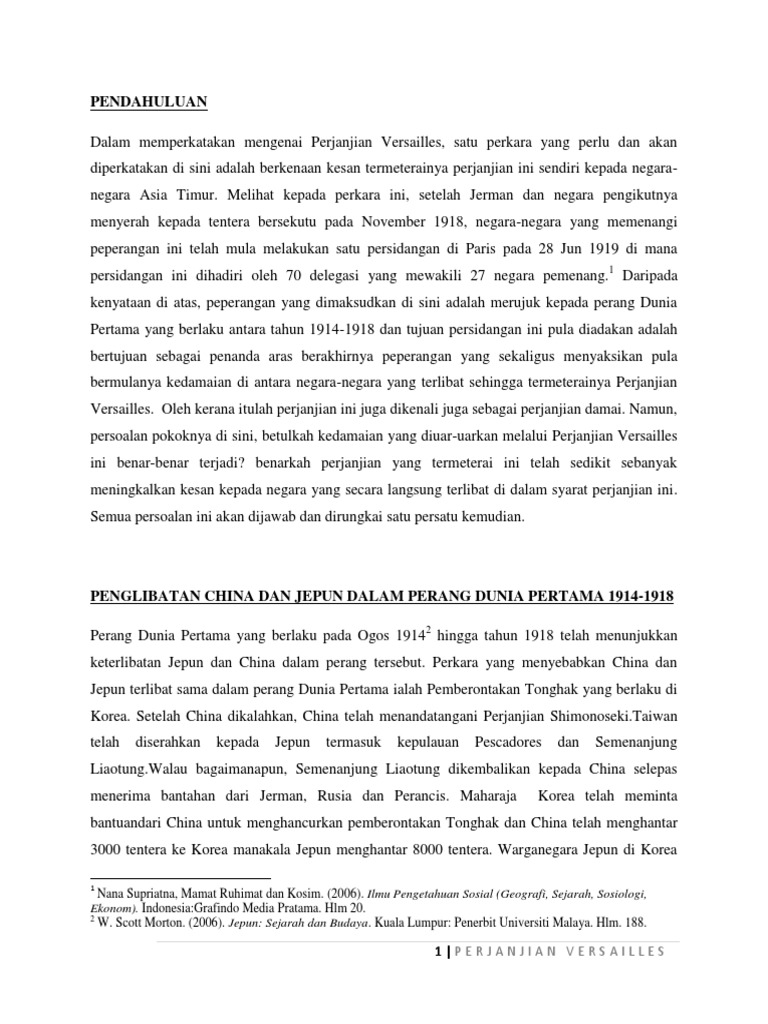 Perjanjian Versailles | PDF