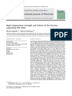 High Temperature Strength and Failure of The Ni-Base Superalloy PM 3030