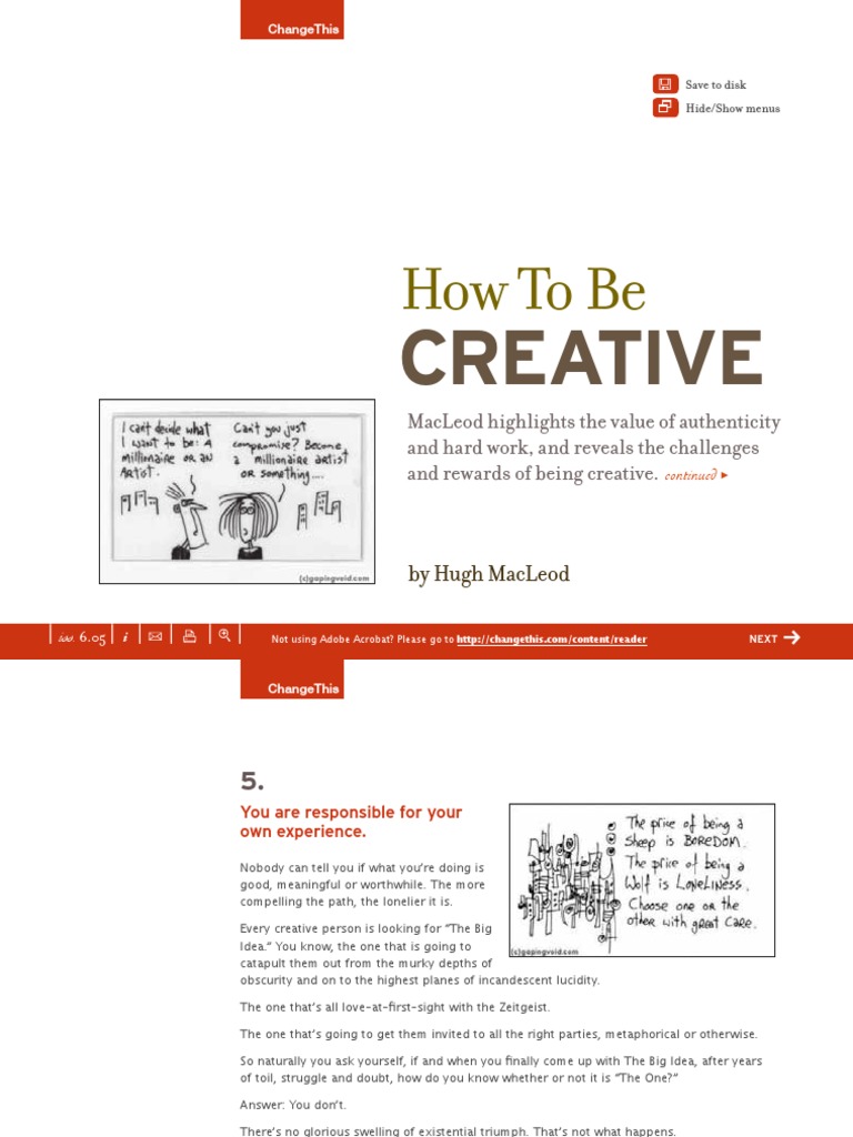 Creative Authenticity & Hard Work | PDF | Business | Social Science