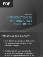 Writing Test Bench Array Data Structure Vhdl