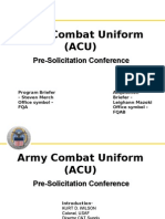 ACU Coats and Trousers Pre Solicitation Confrence PowerPoint
