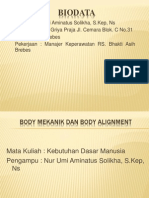 BODY MEKANIK Dan Body Alignment