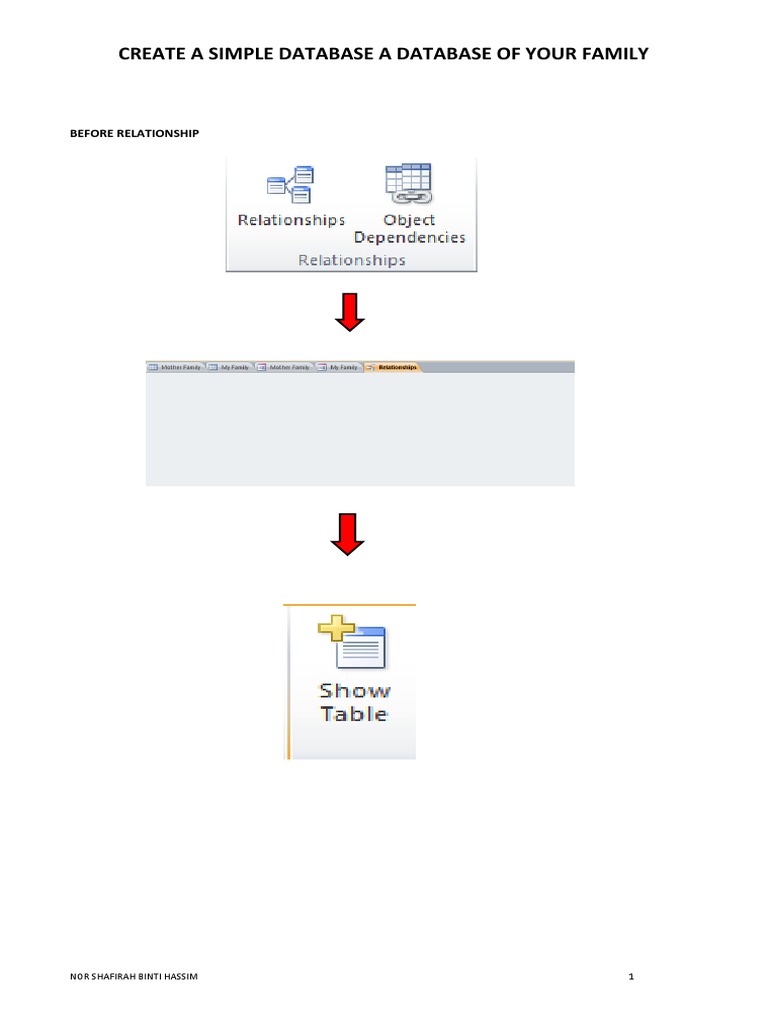 Family Database Creation Guide | PDF | Databases | Data Model
