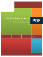 CSR Problems at Nestle: University