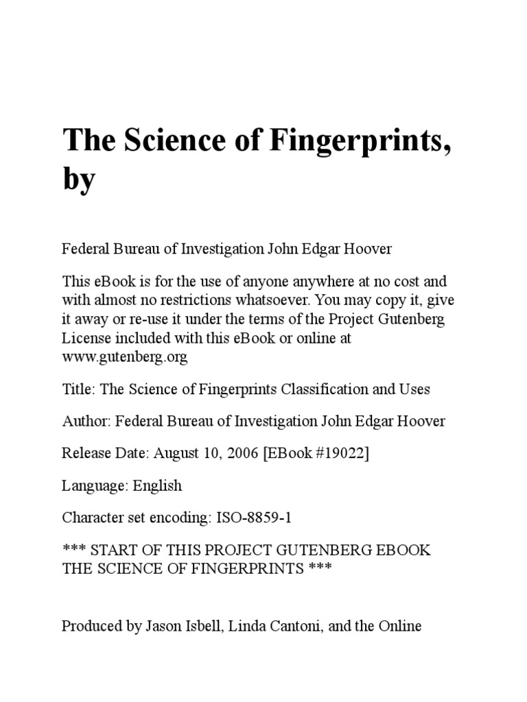 The Science of Fingerprints | Fingerprint | Hand