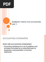 Summary Points for Accounting Unit 1 Module 1
