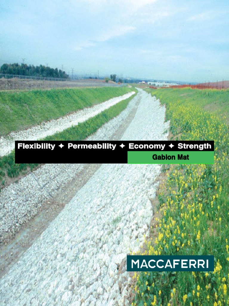 Maccaferri Gabion Mat Brochure | PDF | Shear Stress | Civil Engineering