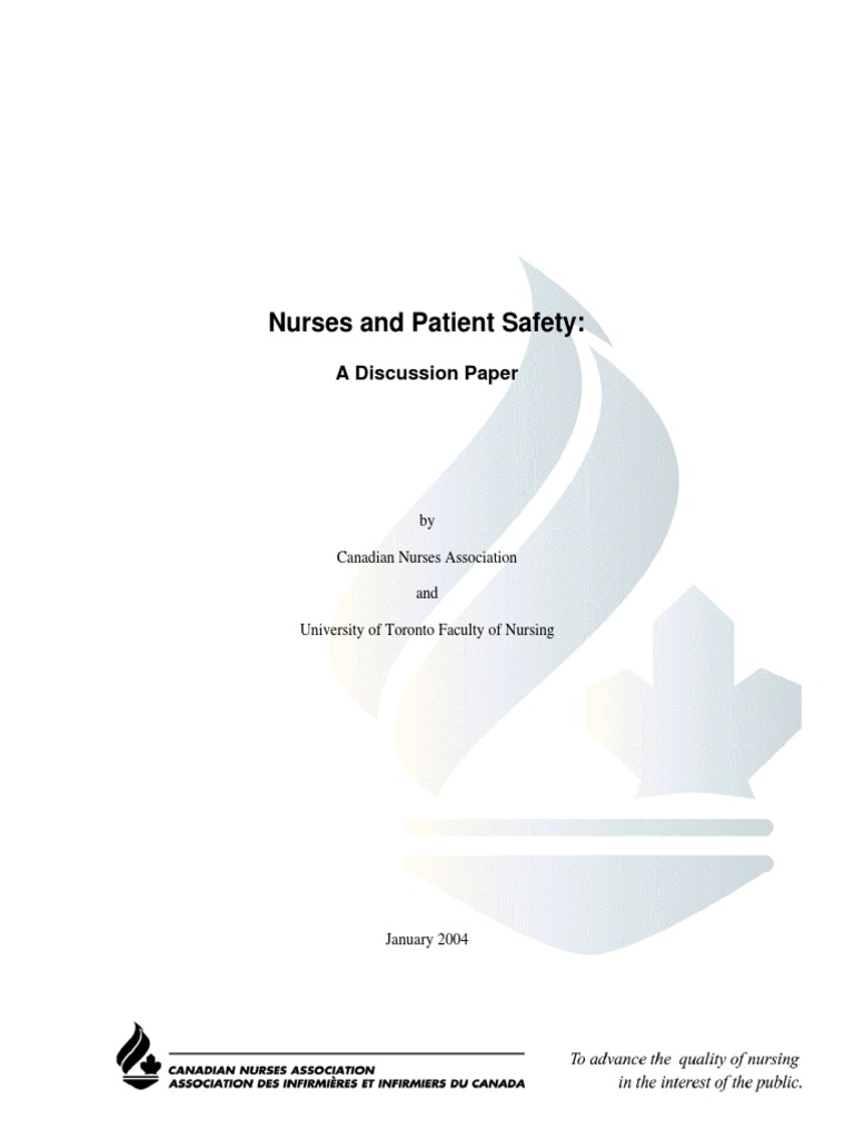 Patient Safety Discussion Paper | PDF | Patient Safety | Nursing