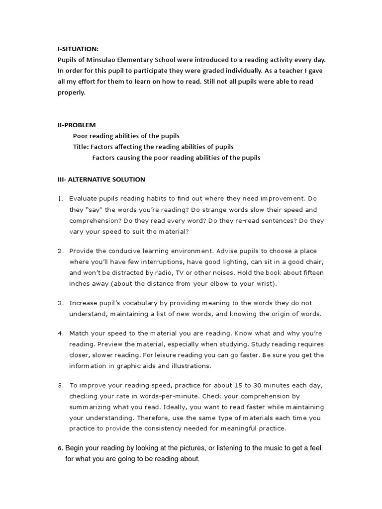 Action research poor reading pdf reading comprehension psychology