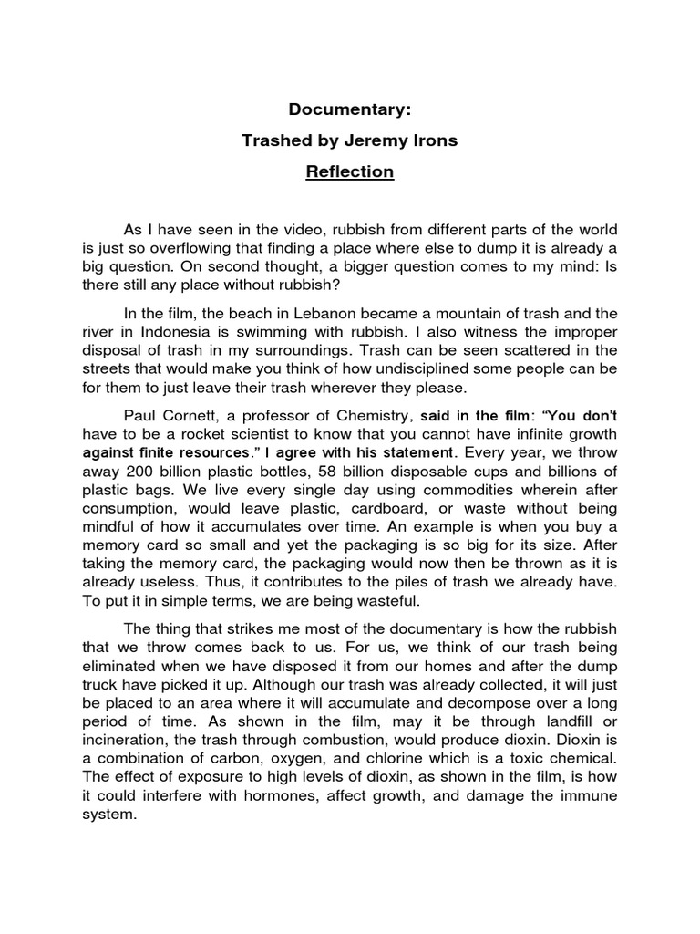 How to start a reflection essay picture