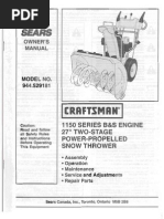Download Sears Owners Manual Model No 944529181 Craftsman 1150 Series BS Engine 27in Two Stage Snow Thrower_small by edahan SN24659067 doc pdf