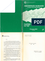 Plano Estadual de Educacao 1985 1988