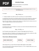 Ionisation Energy Edexcel