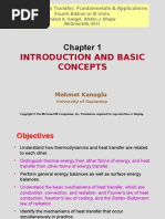 Introduction and Basic Concepts: Heat and Mass Transfer: Fundamentals & Applications