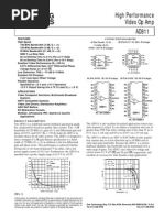 High Performance Video Op Amp AD811: Ms Slew Rate V) 8 Differential Phase