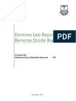 Electrical Engineering Lab Report on Reverse Diode Bias Characteristics