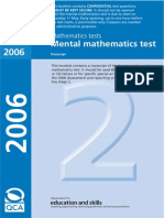  KS2 SAT 2006 Mental Test