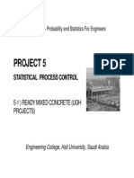 Project 5: Statistical Process Control Statistical Process Control