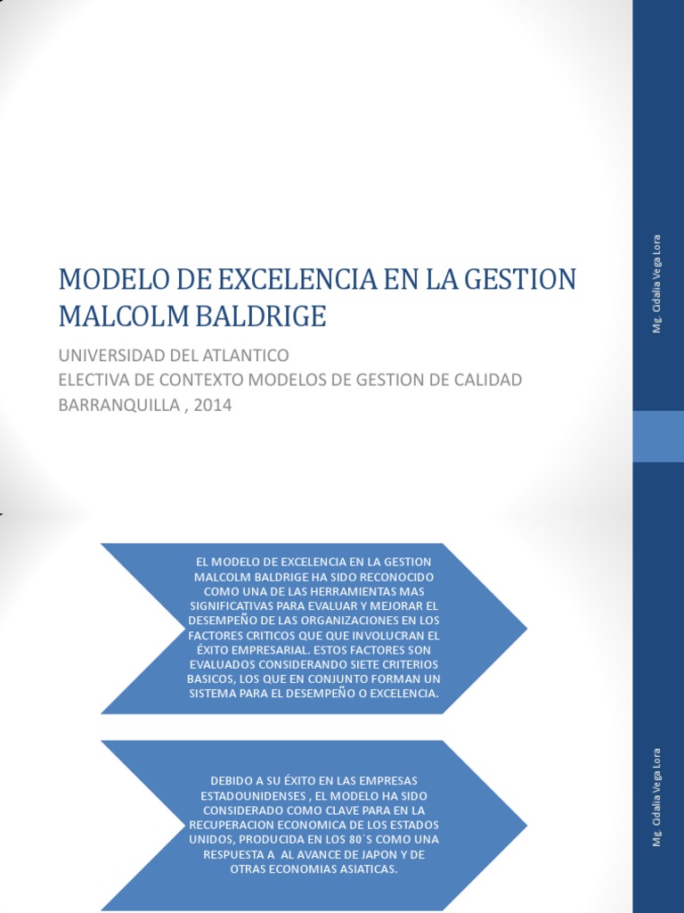 Principios Premio Malcolm Baldrige | PDF | Liderazgo | Innovación