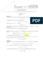 Corrección Primer Parcial de Cálculo III, 22 de Octubre de 2014 (Tarde)