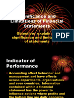 Significance and Limitations of Financial Statements