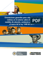 Orientaciones Generales para Colombianos Victimas en El Exteriore