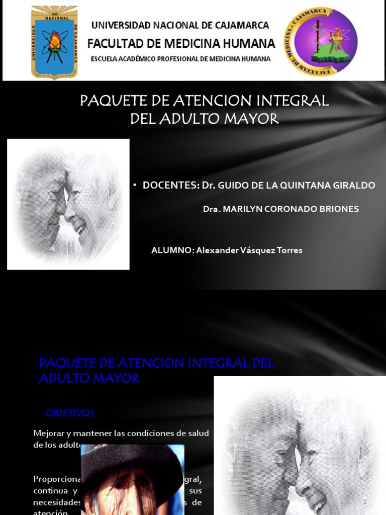 Paquete Integral de Atención al Adulto Mayor | PDF | Adultos | Vejez