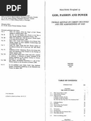 Thomas Aquinas On Christ Crucified And The Almightiness Of - 