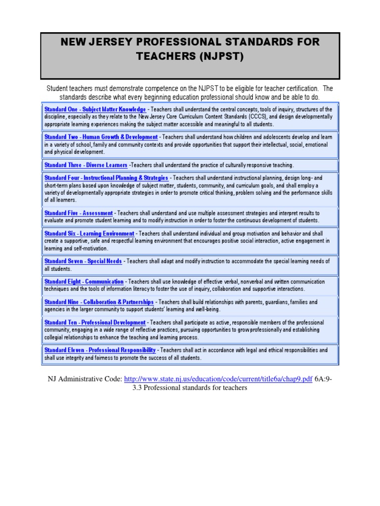 Eight Special Education Communication >> New Jersey Professional Standards For Teachers Njpst Educational Eight Special Education Communication >> New Jersey Professional Standards For Teachers Njpst Educational