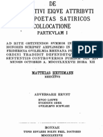 De Substantivi Eique Attributi Apud Poetas Satiricos Collocatione Particulam I (1887) - M. Heitzmann