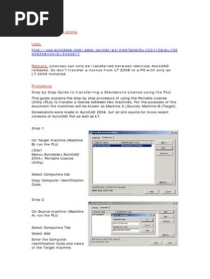 Portable License Utility Auto Cad Computing Platforms