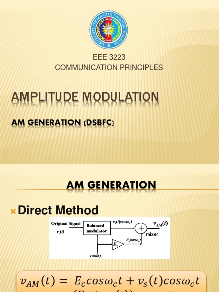 Amplitude Modulation Techniques | PDF