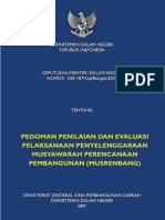 Kepmendagri 050-187 - Kep - Bangda - 2007 TTG Pedoman Penilaian Dan Evaluasi Pelaksanaan Penyelenggaraan Musrenbang