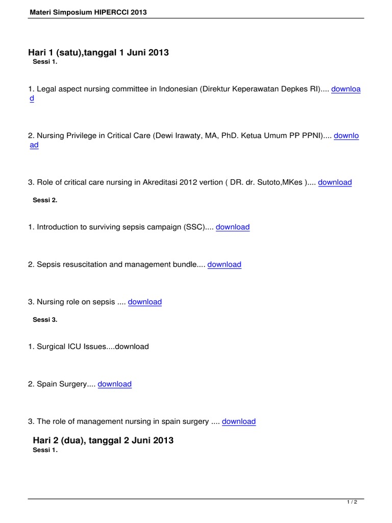 Hari 1 (Satu), Tanggal 1 Juni 2013: Downloa D | PDF | Science ...