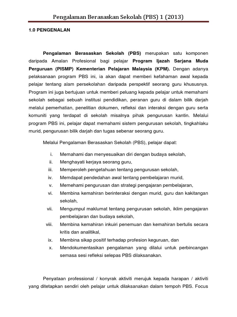Laporan Pbs