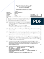 Course No.: ET ZC414 Course Title: Project Appraisal Nature of Exam: Open Book Weightage: 60% Duration: 3 Hours Date of Exam: 30/03/2008 (FN) No. of Pages 3 No. of Questions 12