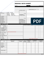 Personal data sheet