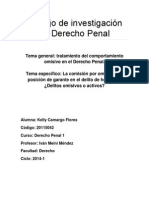 Tratamiento Del Comportamiento Omisivo en El Derecho Penal