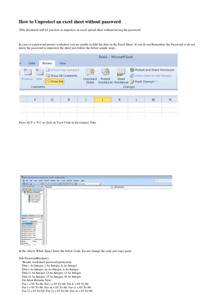 Unprotect An Excel Sheet PDF Zip (File Format) Microsoft Excel