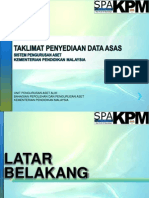 Taklimat Penyediaan Data Asas SPA KPM