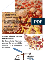 Alteración de Mecanismos Fibrinolíticos