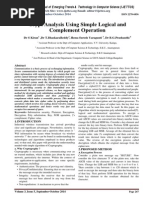 Crypt Analysis Using Simple Logical and Complement Operation