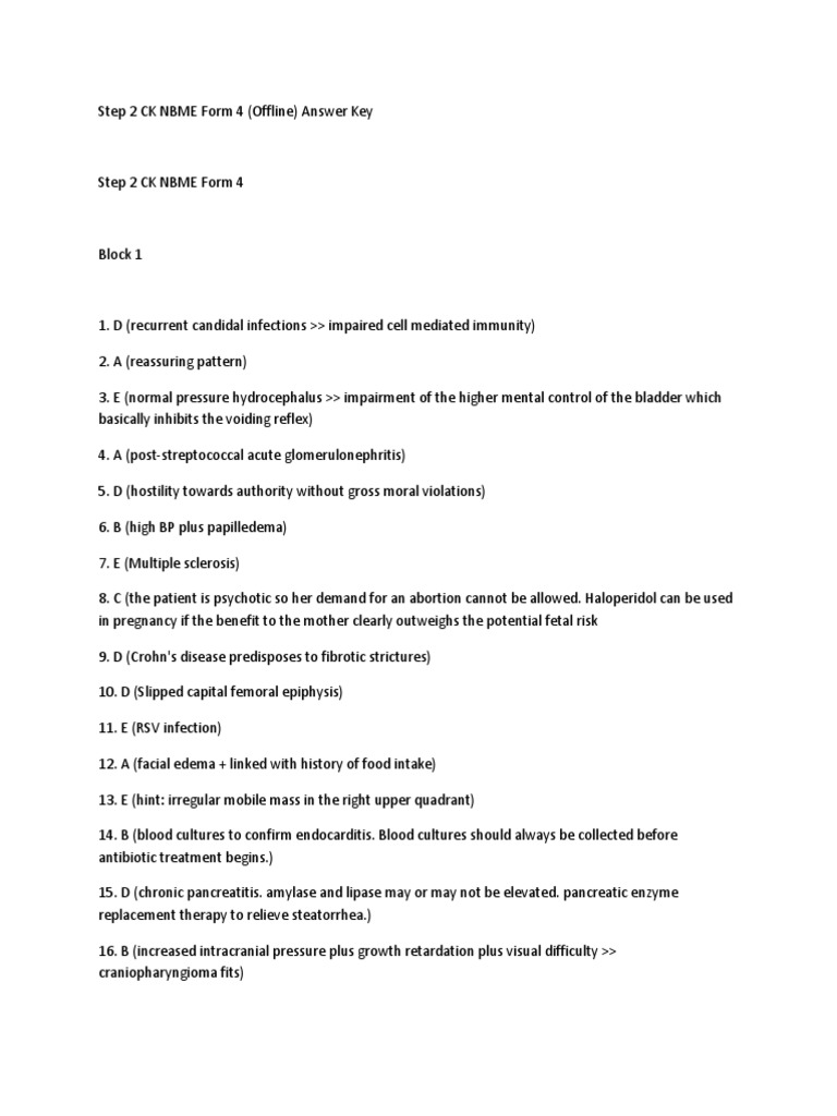 Step 2 CK Nbme Form 4 Vitamin D Low Density Lipoprotein